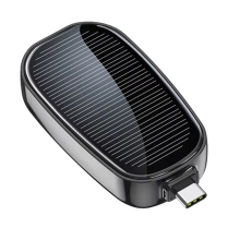 Banco de energia solar portátil de 1200mAh para emergências ao ar livre