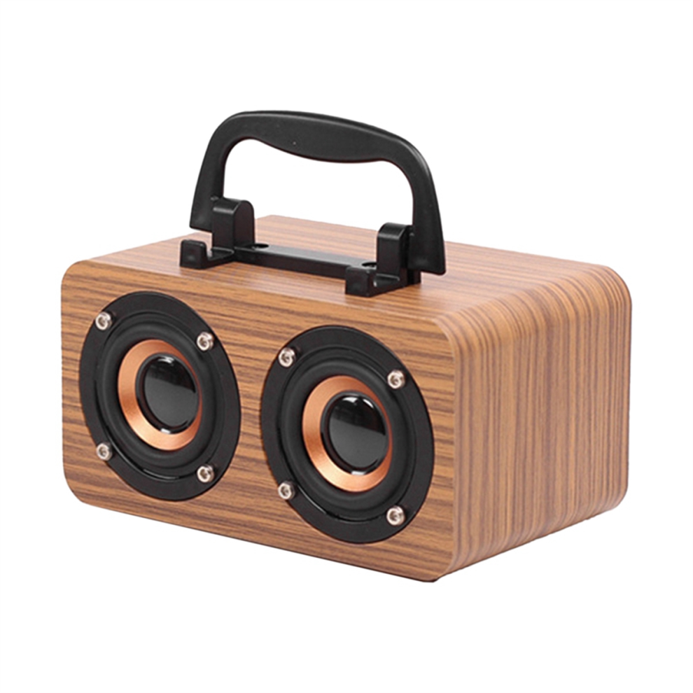 Photos - Speakers Protable Wooden Speaker Bluetooth 5.0 Dual Channel