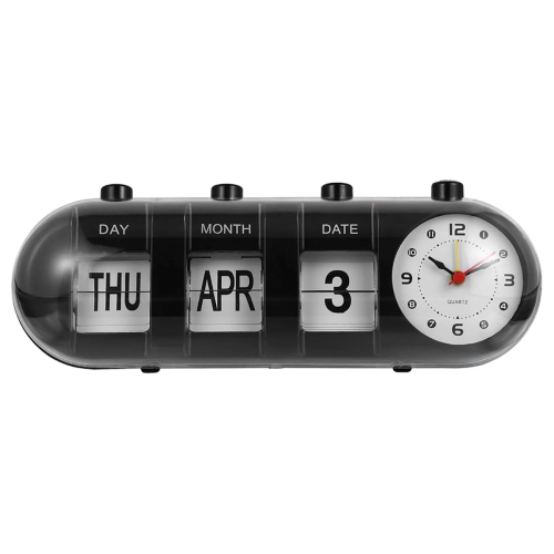 Page-Flip Clock Calendar Capsule Design Simple Wal