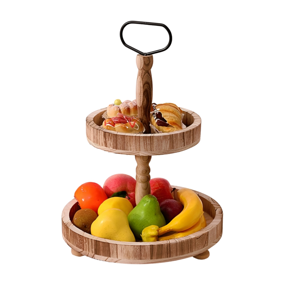 Vassoio A Più Livelli In Legno In Stile Rustico, Decorazione Da Fattoria