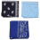 3 Bandanas Man And 57 X 57 Cm Royal Blue + + Navy Blue 1