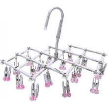 (red) Drip Clothes Hanger, Stainless Steel Drying Rack, Sock Hanger, Underwear Dryer, 18 Clothes Pegs For Shorts, Foldable, Windproof (green)