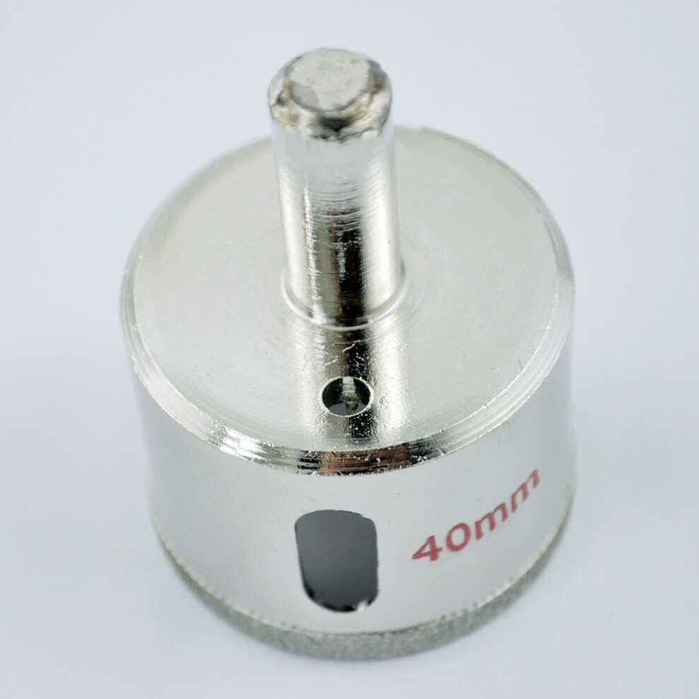 (R) Taglierina A Tazza Per Vetro Con Punta Diamantata Da 40 Mm