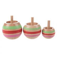 piezas de madera colorida para niños, 3 tamaños