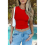 Canottiere estive da donna rosse L 2