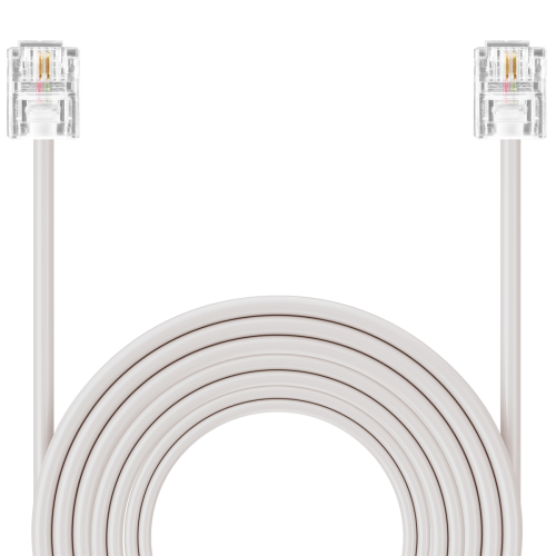 1 peça 10m RJ11 Cabo de extensão de conector telefônico 2