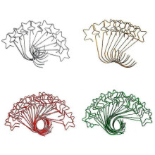 (style 5) 80pcs Star Shaped Ornament Hooks For Hanging Christmas Tree Decorations Hangers Crafting Hook Stocking Holiday Balls Party Decor Supplies