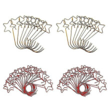 (style 4) 80pcs Star Shaped Ornament Hooks For Hanging Christmas Tree Decorations Hangers Crafting Hook Stocking Holiday Balls Party Decor Supplies