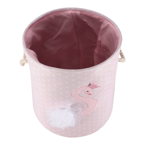 Dirty Laundry Basket Pink Swan Organizer Drawstrin 2