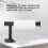 2Pcs Bathroom Hardware Black Towel Ring and Toilet 6