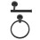 2Pcs Bathroom Hardware Black Towel Ring and Toilet 9