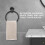 2Pcs Bathroom Hardware Black Towel Ring and Toilet 3