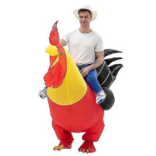 Inflatable Costume Rooster Ride On Chicken Costume, Adult Halloween Costumes