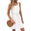 Mini abito da donna con coulisse e texture traforata Wh 3
