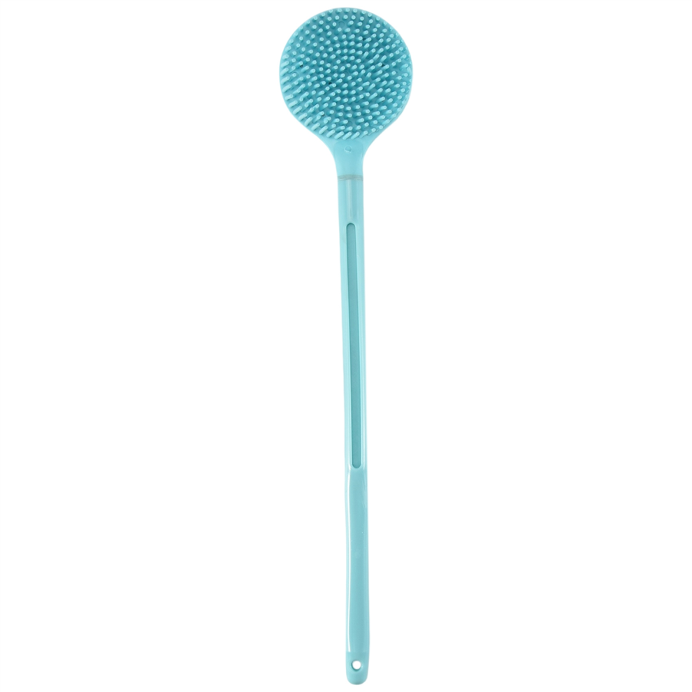 Semoic Double-Sided Shower Body Brush Silicone Long Handl