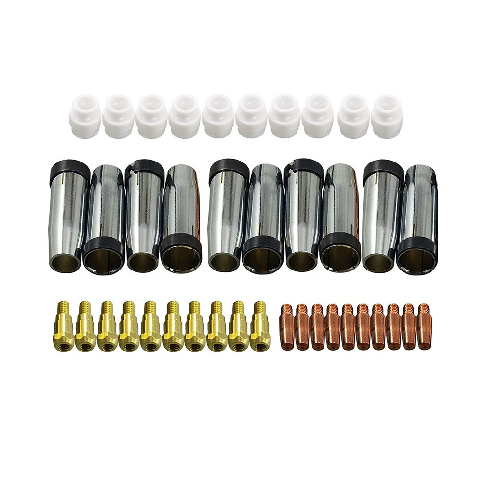 40 Pezzi Di Consumabili Punta + Elettrodo + Tazze Di Protezione Gas Ri