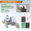 Modelo de papel animal 3D, panda na árvore geométrica 10