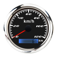 Univerzális sebességmérő 12V/24V kilométeróra 85 mm 120 km/