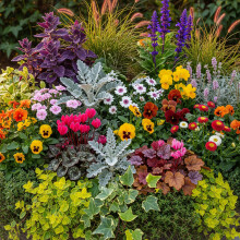 Autumn Basket Plant Mix - Vibrant Basket and Bedding Plants Outdoor Garden Ready