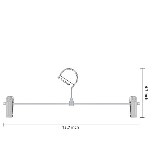 Kleiderbügel, Rockbügel mit Clips, platzsparend, verstellbar 2