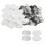 200 sett 58 mm / 2,25 tommer blanke knappbadge-deler 1