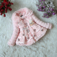(6-7 Years, Pink) Kids Girls Winter Fleece Coat Luxury Faux Fur Jacket Warm Outerwear