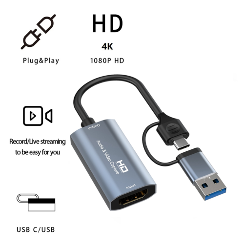 4K HDMI-συμβατό με Type-C+USB για λήψη βίντεο αυτοκινήτου 2