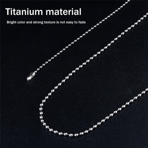 Pure Titanium Chain Necklace Glass Bead Pendant is 1