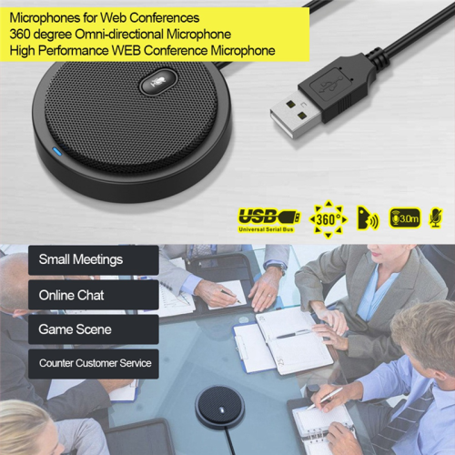 Microfon USB cu condensator omnidirecțional pentru 2