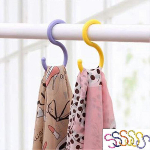 12pcs S Shape Colorful Plastic Hooks, Shirt/towel/dress/hanger Hooks Home Kitchen Accessories 2