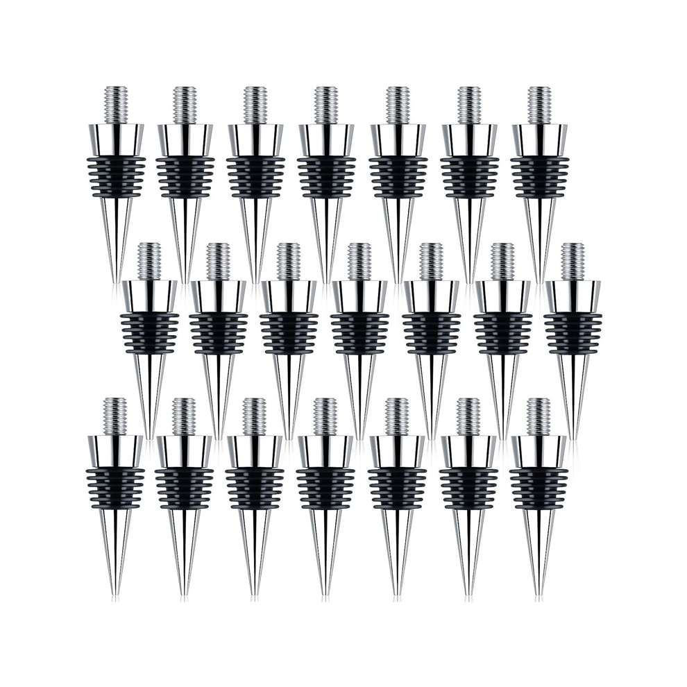 Semoic 21Pcs Bottle Stopper Zinc Alloy Wine Kits Ring Top