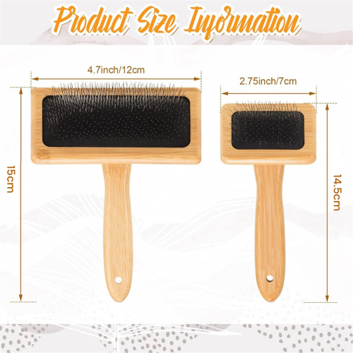 Ξύλινες χειροποίητες λάντζες Slicker Brush Wool Brush Card 2