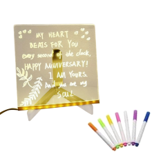 LED-notitiebord met kleuren, acryl droog uitwisbaar