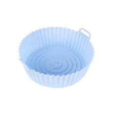 (Light Blue) Silicone Baking Basket Deep Air Fryer