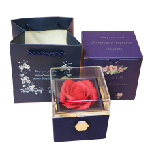 Rose Ring Box Rotates 360? Velvet Jewelry Eternal