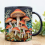 Mug Champignons Magiques 3D en Céramique Design Espace Amusant Mu 3