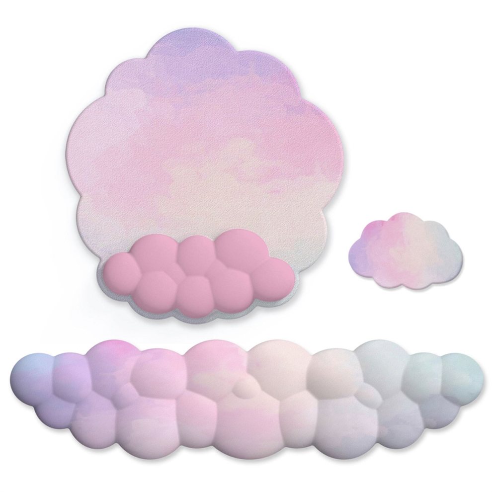 3Pcs Cloud Wrist Rest Keyboard Set Mouse Pad Wrist 4853489496835