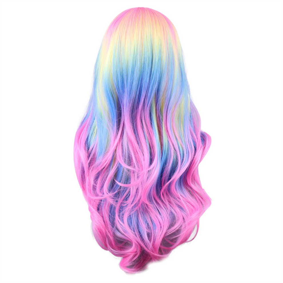 Semoic Colorful Rainbow Wig European & American Cosplay W