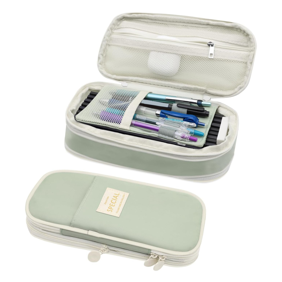 Astuccio Portapenne Di Grande Capacità Con Cerniera Per Ufficio