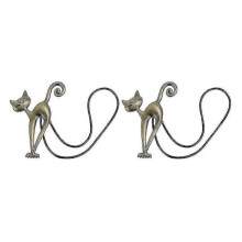 2pcs Cute Cat Magnetic Curtain Tiebacks, Cartoon Animal European Curtain Clips
