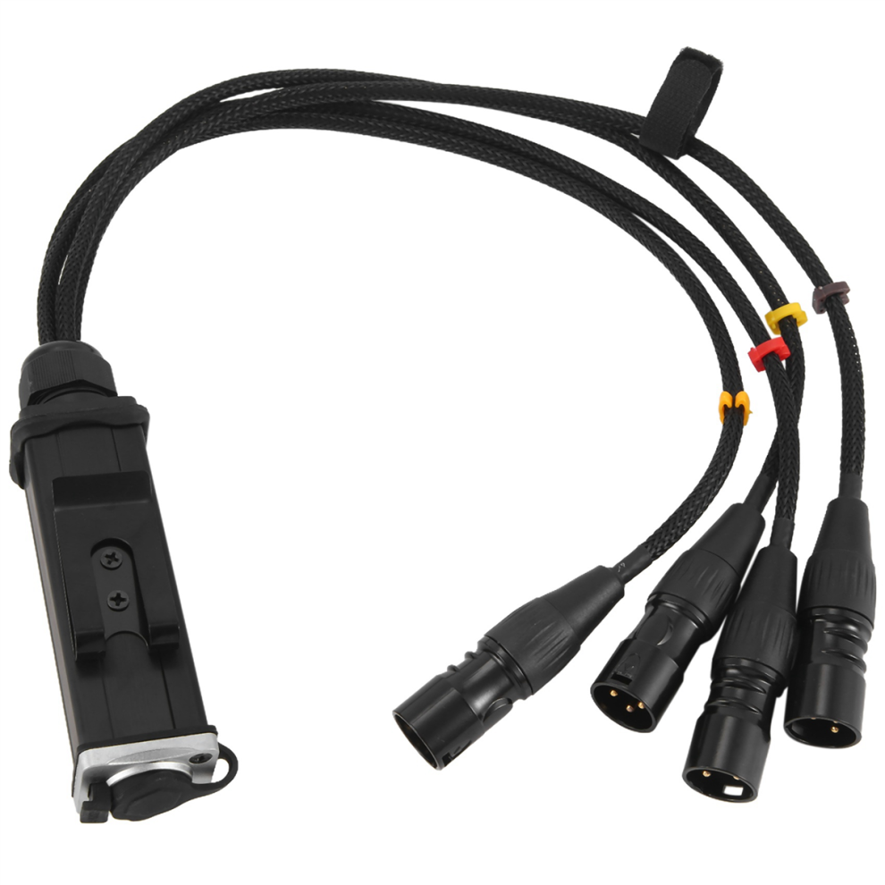 Cable Blindado RJ45 CAT5 A Conector Xlr De 3 Pines Y 4 Canales-image