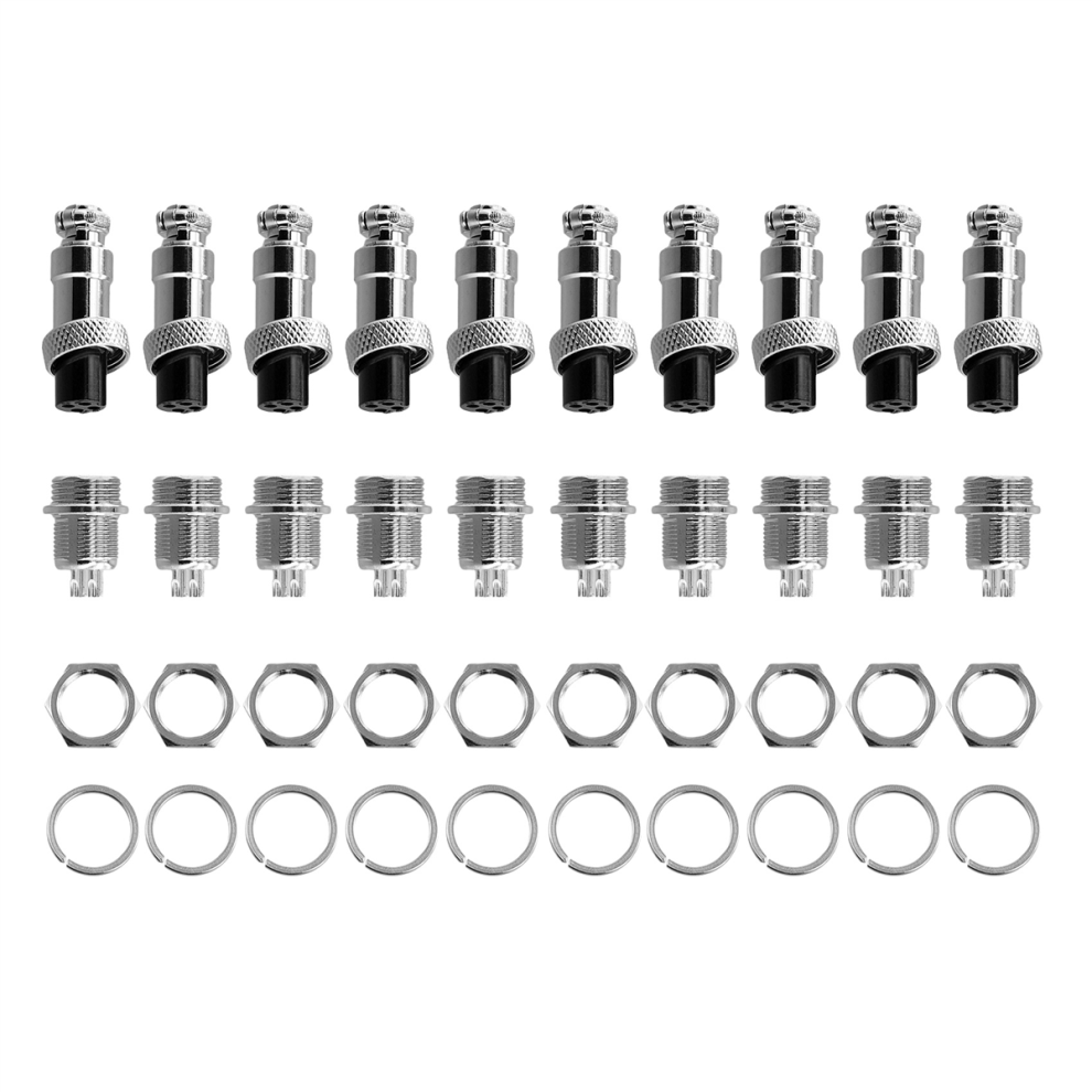 10Set M12 4 Pin 12Mm Aviation Connector Male + Fem 4853489413306