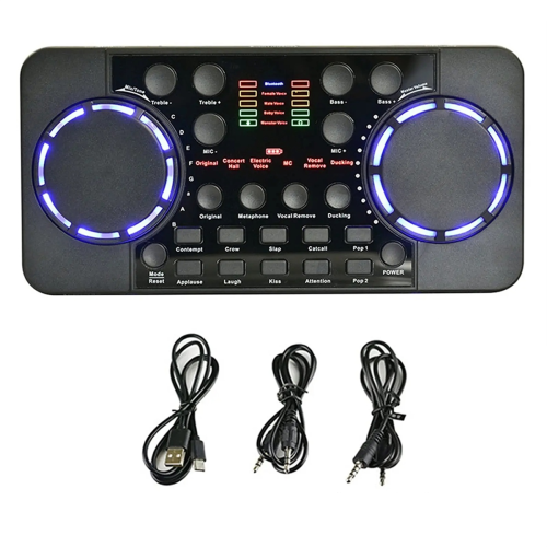 Placa de som V300 Pro com entrada de áudio compatível com Bluetooth 1