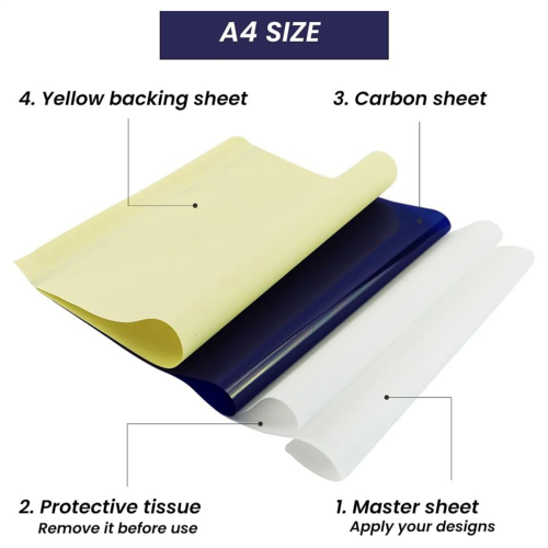 100 Sheets Tattoo Transfer Paper, 4 Layers DIY-Ste 2