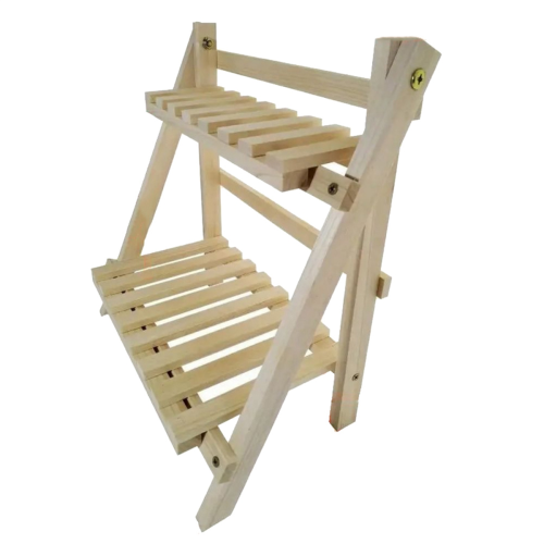 Holz-Lagerregal, 2-lagiges Desktop-Lagerregal, 1