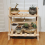 Holz-Lagerregal, 2-lagiges Desktop-Lagerregal, 4