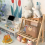 Holz-Lagerregal, 2-lagiges Desktop-Lagerregal, 7