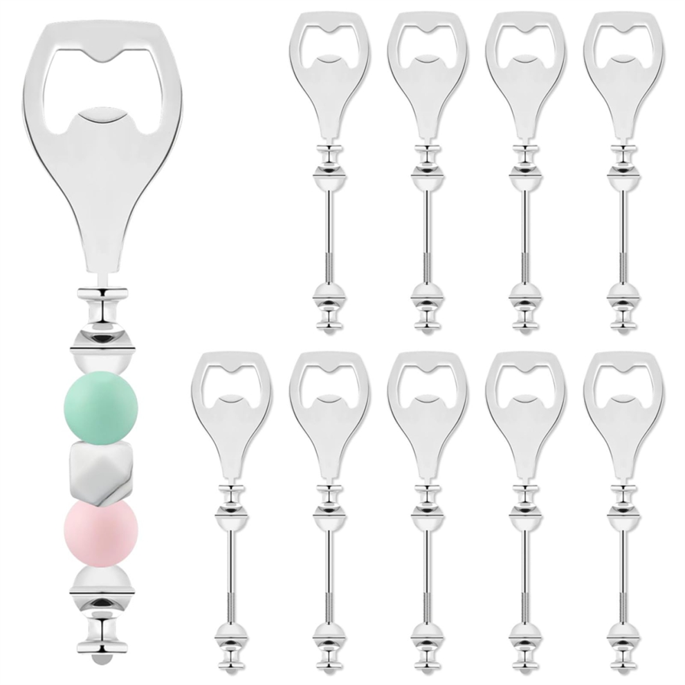 Confezione Da 10 Apribottiglie Per Birra Con Perline, Apribottiglie Piatto