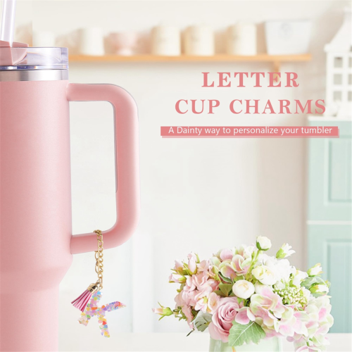 Letter Charm Accessories for Stanley-Cup 1 PCS Cut 2