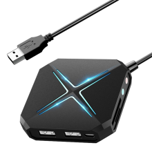Estação de encaixe USB HUB 10 em 1, adaptador de áudio USB para
